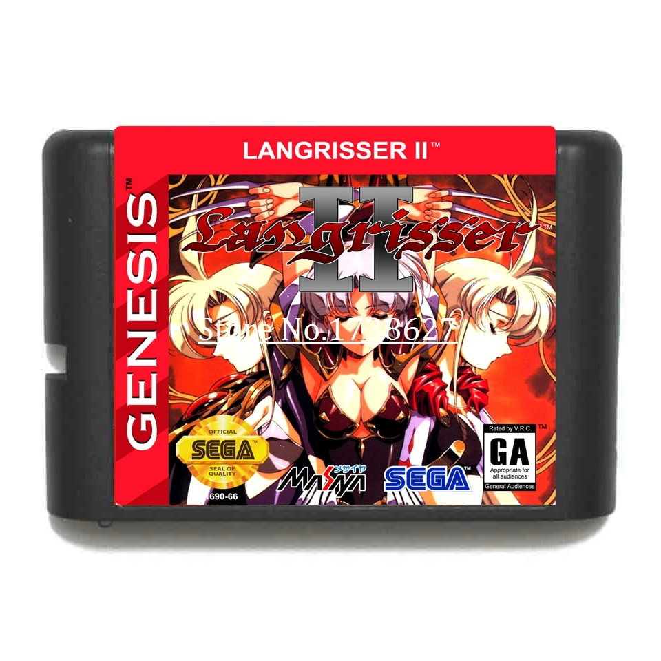 Игровой картридж Langrisser II 16Bit для консолей Sega MegaDrive и Genesis|Картриджи| |