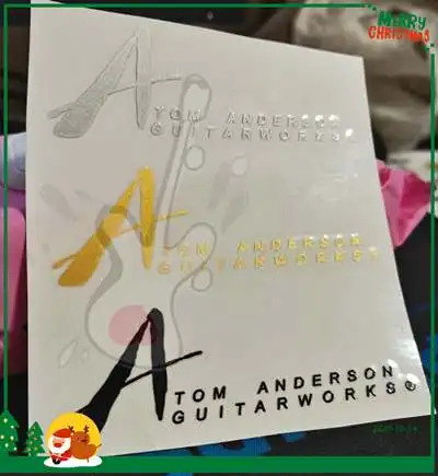 Водяная переводная наклейка с логотипом Тома Андерсона металлическая этикетка