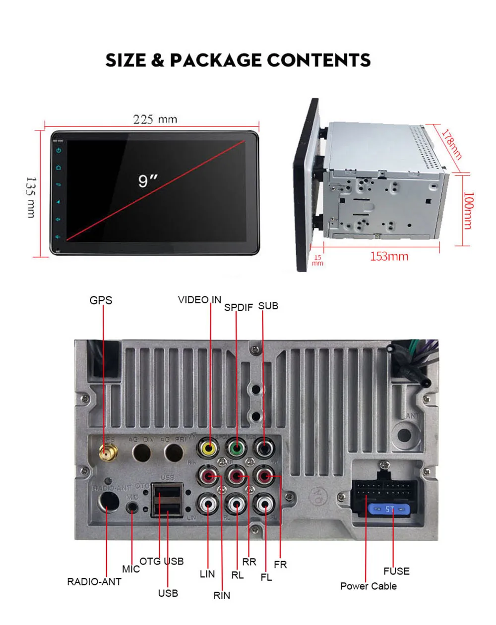 ARKRIGHT 9 ''2 Din 2 ГБ+ 32 Гб HD Android 8,1 Авторадио Wifi/GPS/Bluetooth Универсальное автомобильное радио мультимедийный музыкальный плеер с DSP RDS