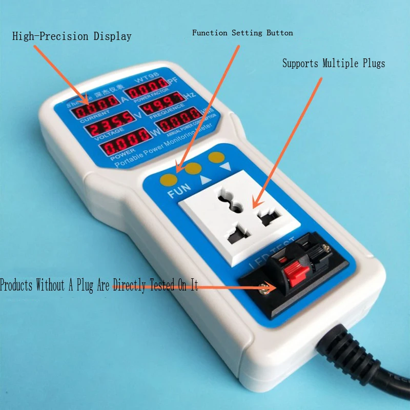 Штепсельная Вилка европейского стандарта электрическая энергия монитор розетка