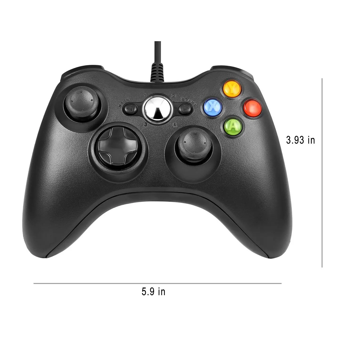 Новый проводной игровой контроллер черный/белый гибкие кнопки геймпад для Xbox 360