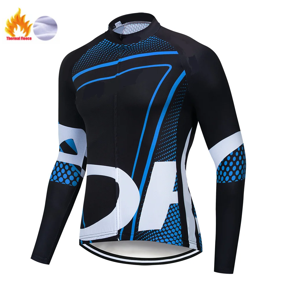 Winter jersey Велосипедная одежда для мужчин зима Синий pro велосипедная майка комплект велосипедных брюк мужские Ropa Ciclismo термальная флисовая велосипедная одежда для мужчин - Цвет: Winter jersey