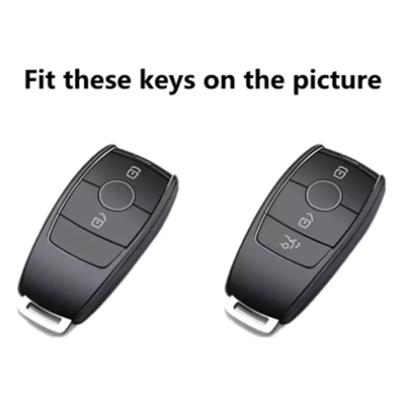 

Zinc Alloy + Silicone Car Key Case Cover For Mercedes Benz AMG W203 W210 W211 W124 W202 W204 W205 W212 W176 C117 E Class W213