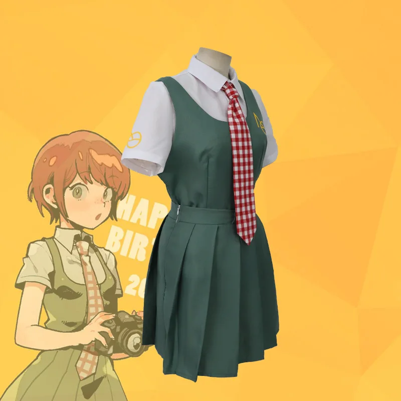 Аниме Danganronpa Mahiru Коидзуми косплей костюм в китайском стиле зеленая юбка для