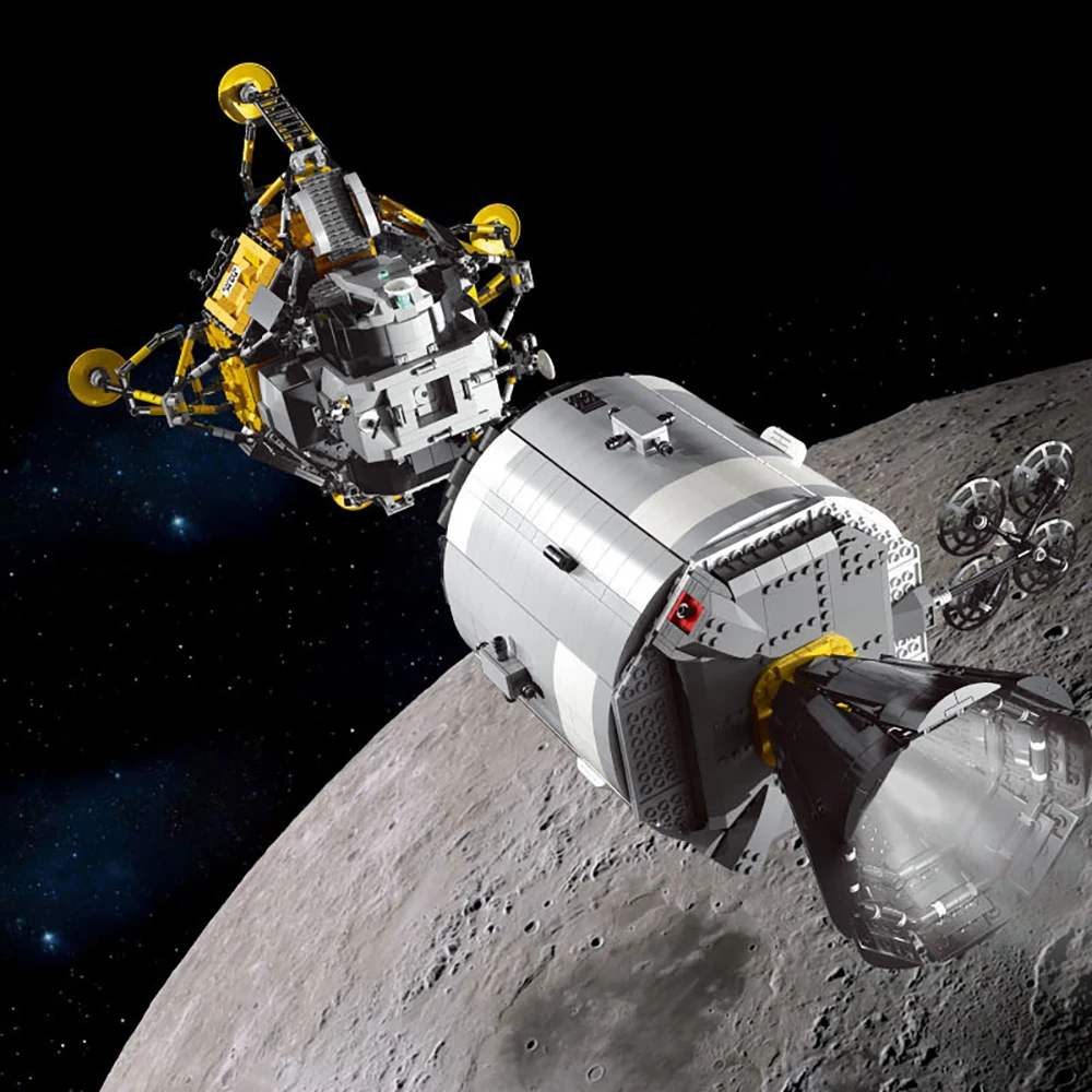 

MOULD KING Creative Series Apollo 11 Star Set Wars Saturn V Apollo Spacecraft Building Blocks Toys Compatible 26457 Kids Gifts