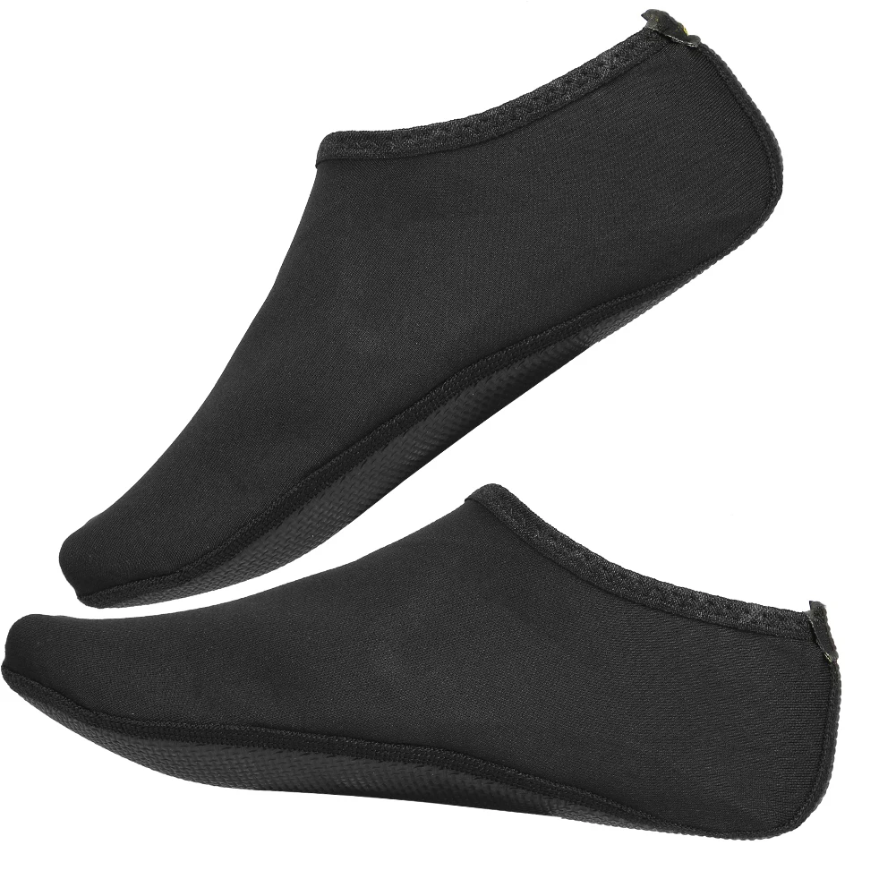 

1 Pair Women Men Beach Skin Shoes Swim Sport Summer Breathable Socks(Black M)Beach Shoes