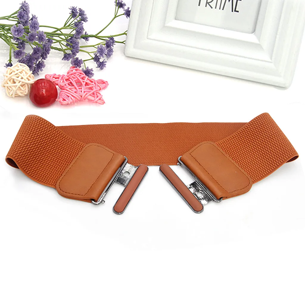 Женский ремень с пряжкой женский модный пояс широкий эластичный для платьев