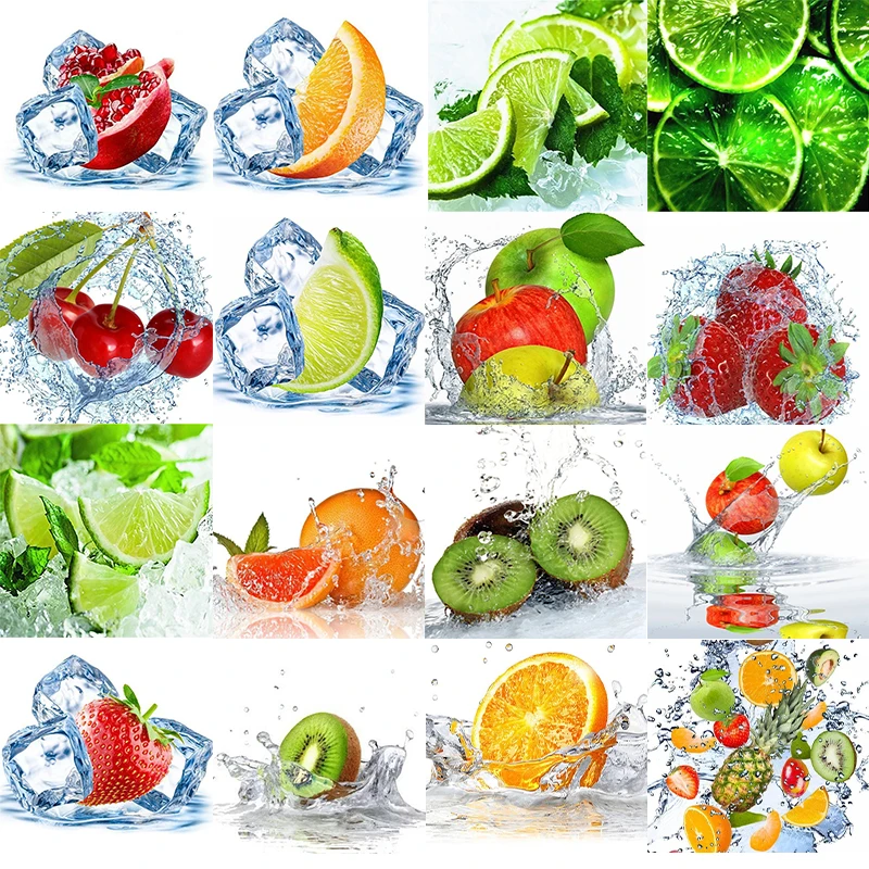 Алмазные вышитые фрукты 5D Diy картина Стразы Вышивка крестом лимон льда Алмазная