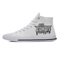 white zombie heavy metal band icon mens womens designer leisure sneakers men casual canvas shoes