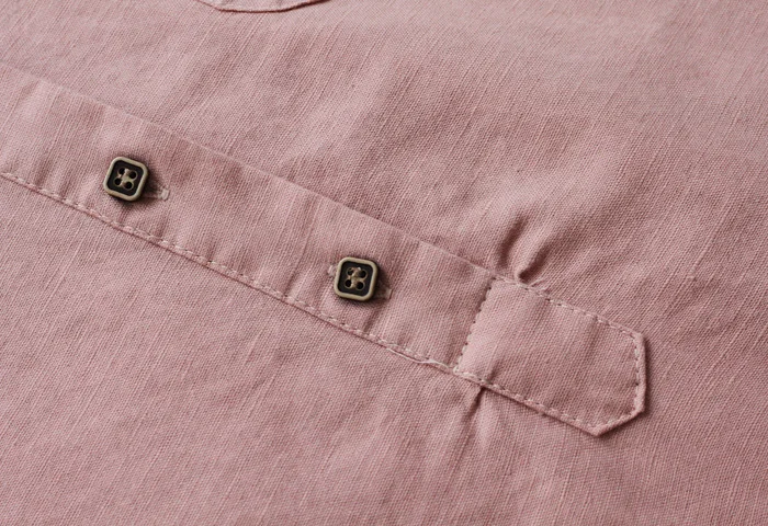 

Big Size Autumn New Blouse Women Japan Style Loose Cotton Dress Stand Collar pocket Long Sleeve Solid Cotton Linen O-Neck Dress