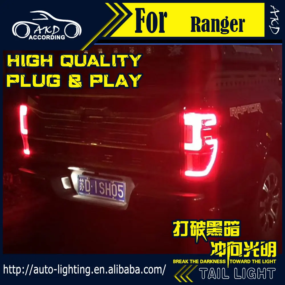Автомобильный Styli задний фонарь для Ford Ranger Raptor светодиодный задсветильник 2012 2019