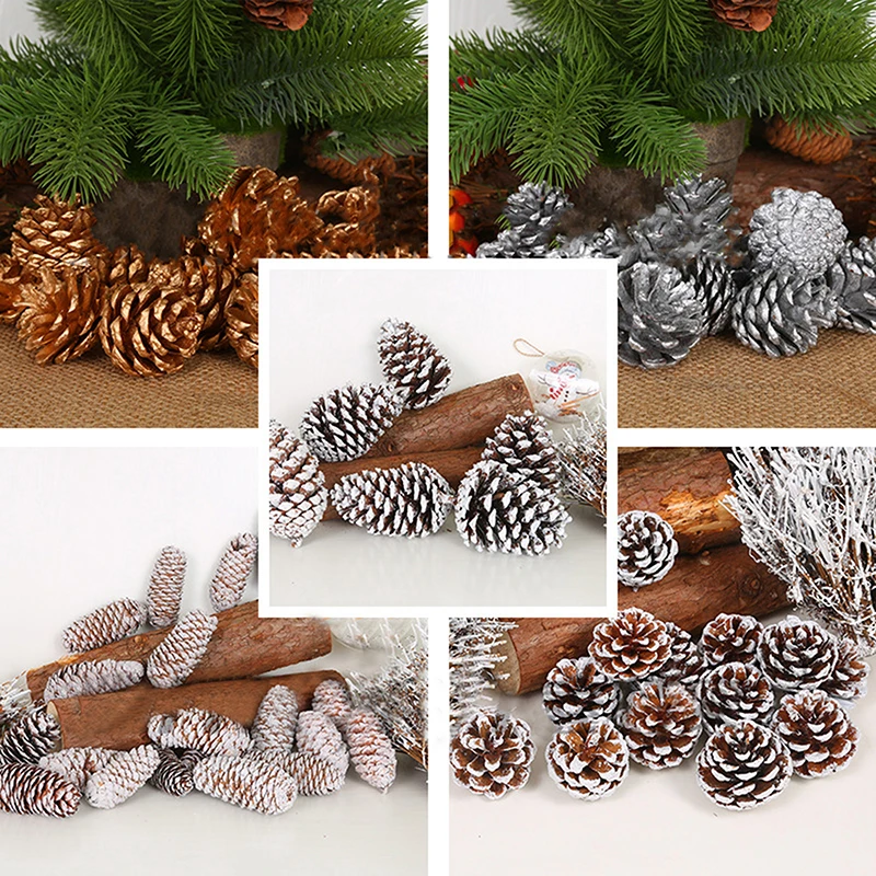 

Xmas Decoration Christmas Tree Decoration Pendant Natural Pine Cone Ornament DIY Christmas Decorations for Home New Year Navidad