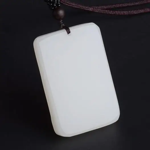 

Natural White Hand-carved Chinese Hetian Jade Horse Pendant + Rope Necklace