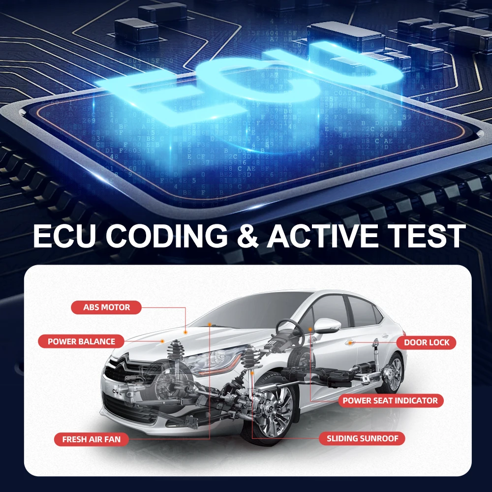 2024 ANCEL DS700 OBD2 Автомобильный сканер Профессиональный AF Регулировка кодирования TPMS