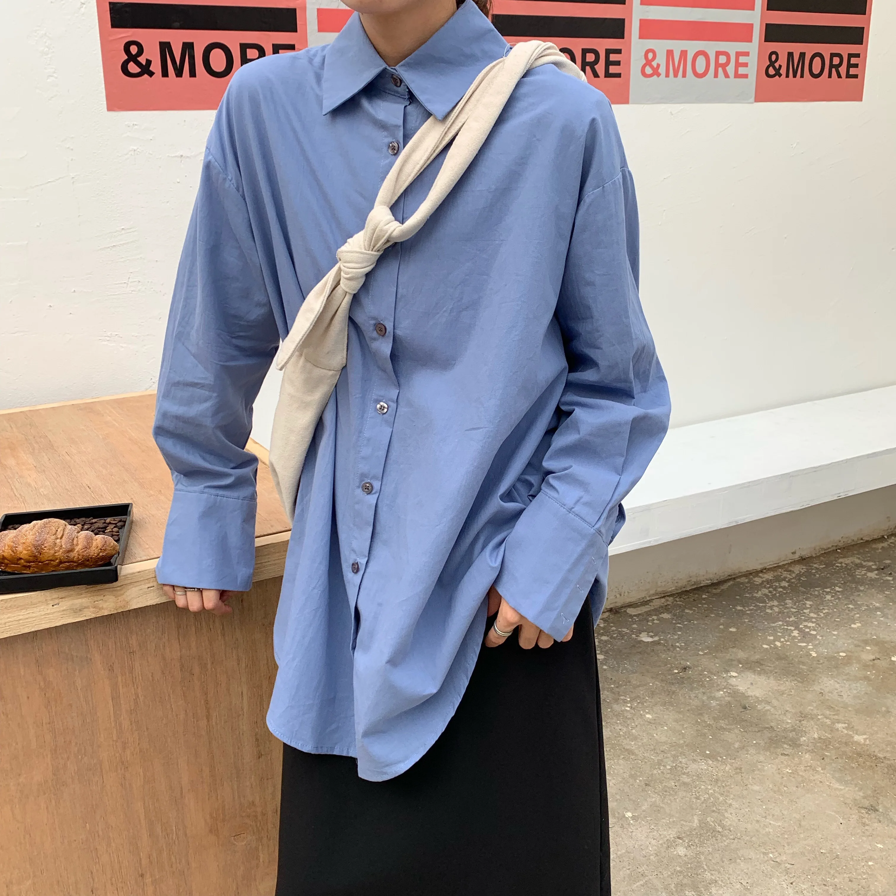 

Осенний комплект из двух предметов, комплект с длинным рукавом Однобортный свободные более Размеры d блузки и Высокая талия длинная юбка ко...