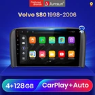 Автомагнитола Junsun V3 Pro Qualcomm, мультимедийный видеоплеер на платформе Android 10 для Volvo S80 1998-2006, с DVD, типоразмер 2 Din