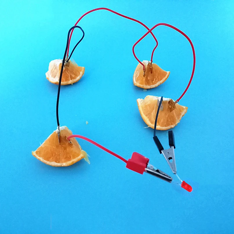 

Feichao Fruit Battery Science Experiment Kit with Electronic Clock and RGB LED for DIY Home Teaching Toy School Science Project