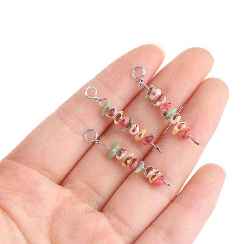 

New Hot！ Dollhouse Miniature Vegetable String Fried Skewers Dolls Kitchen Simulation Food Accessories For Doll House Decoration