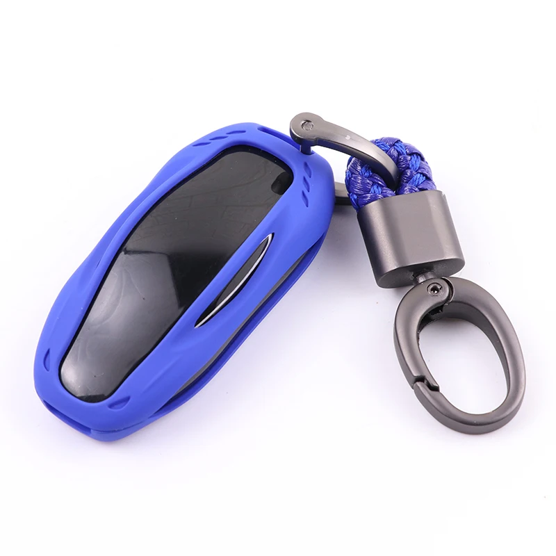 Роскошный черный красный и синий цвет чехол для автомобильного ключа ключей