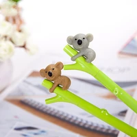 xgz 10pcs korean cute cartoon koala gel pen creative stationery 0 5mm black student supplies