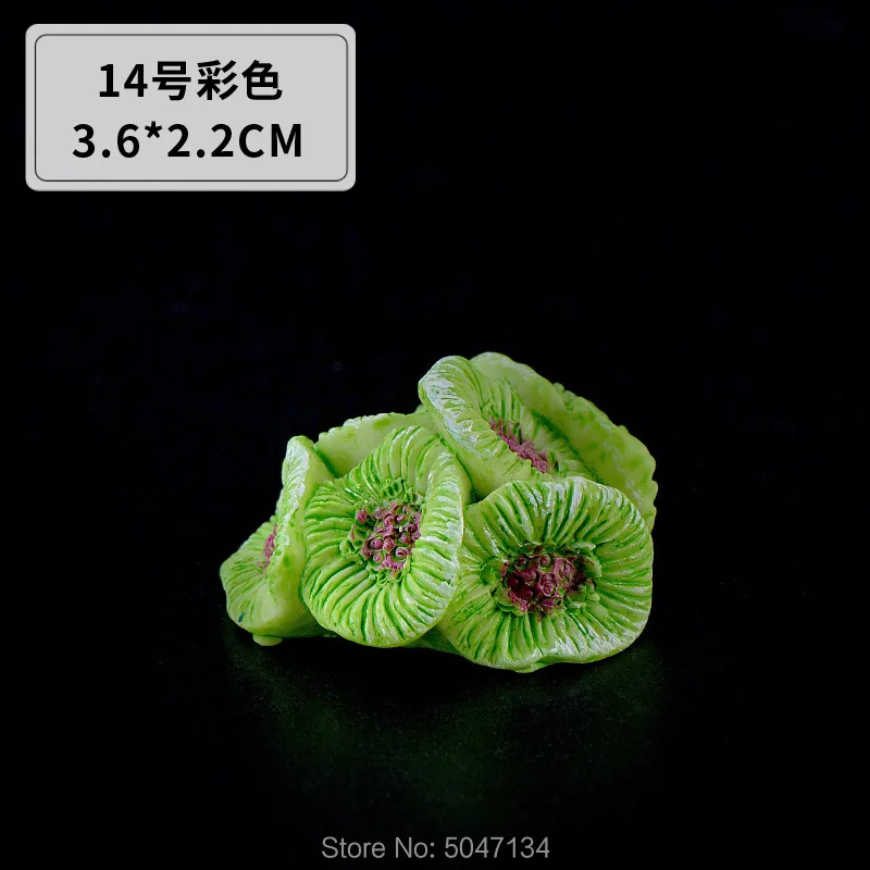 14Green Красочный Искусственный Коралл аквариум из смолы украшенное кораллами красочные декоративные украшения для аквариума водные пейзаж миниатюрный Сказочный Сад - Цвет: 14Green