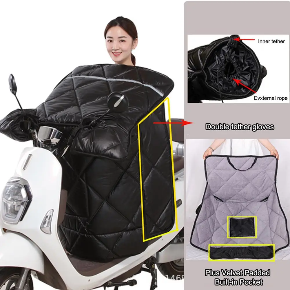 

Winter Motorcycle Apron Cover Windshield Waterproof Windproof Quilt For Electric Scooter Warm Knee Leg Lap Protector Blanket