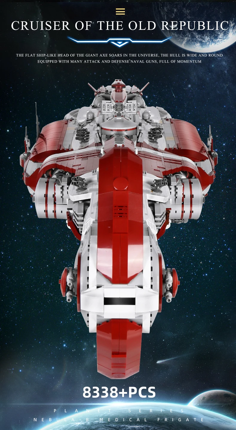 

Mould King 05079 Star Plan Toys The MOC Zenith Old Republic Escort Cruiser Star Destroyer Building Blocks Bricks Kids Toys Gifts