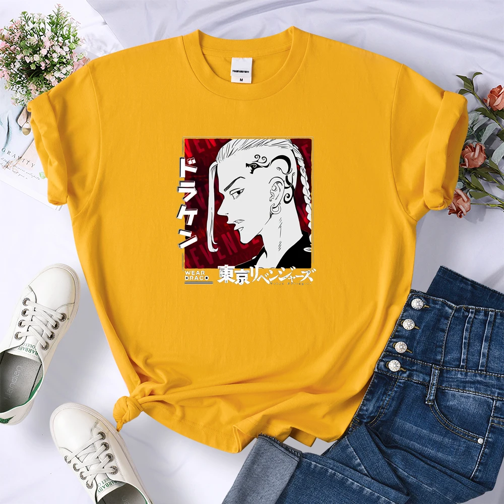

Tokyo Revengers Print Woman T-shirts Oversize Graphic Breathable T Shirt Loose Japanese Tshirt Summer Fashion T-shirt Woman