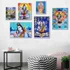 Печатные плакаты, современная настенная фотография, домашний декор, абстрактная фотография, индуированные боги, лорд, Шива, портретные картины