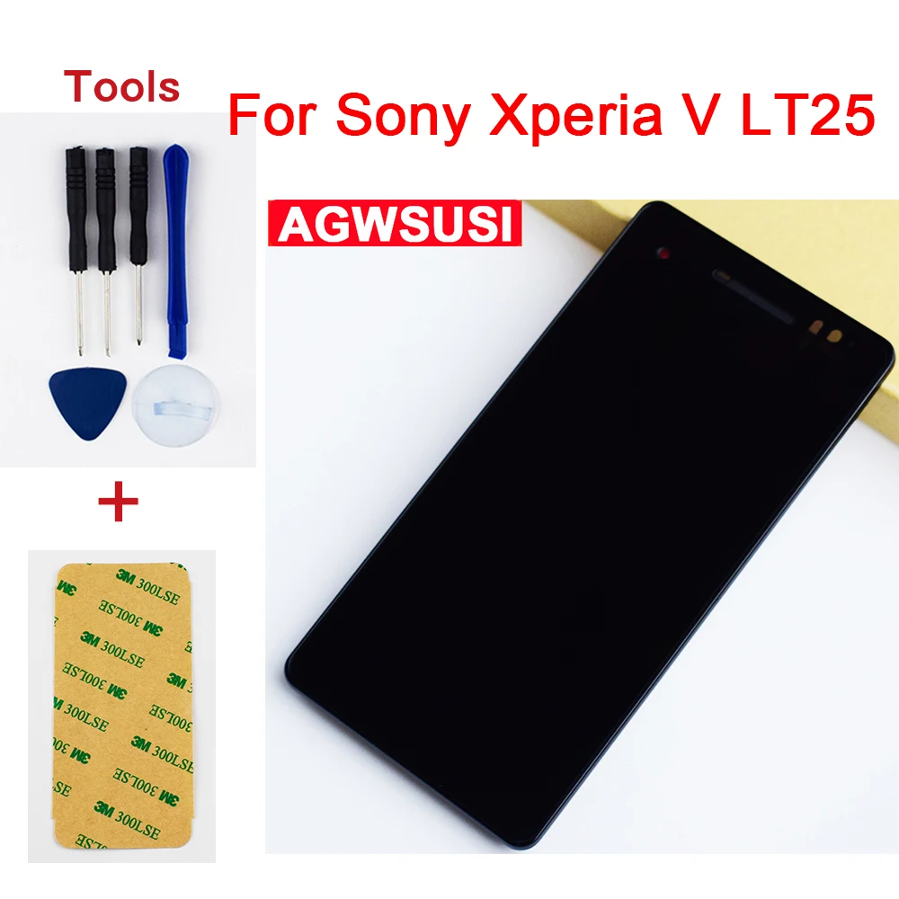 Для Sony Xperia V LT25 LT25i полный сенсорный экран дигитайзер Сенсорное стекло + ЖК дисплей