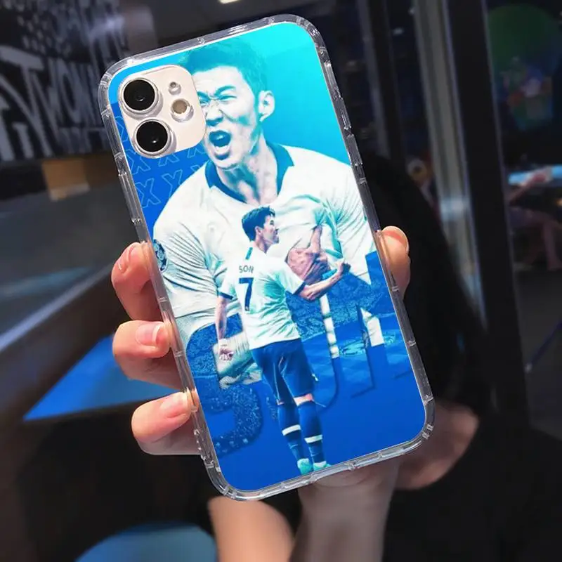 

Son Tottenham Soft Phone Case Transparent Case For Iphone 6 6s 7 8 Plus XR X XS 11 12 Pro Max