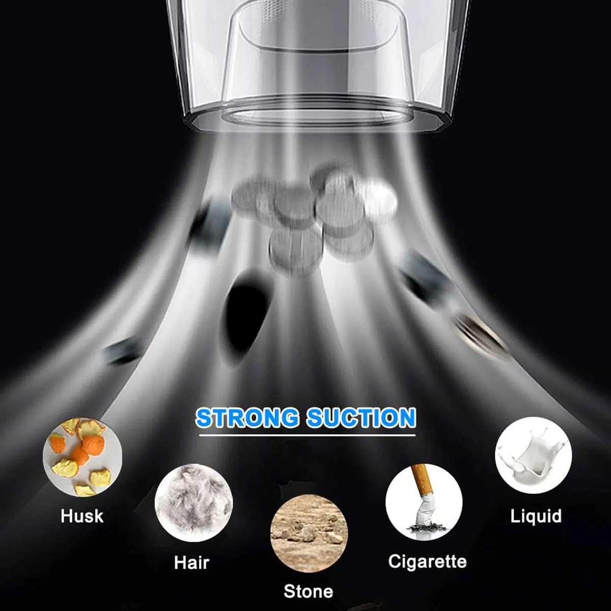 

4 in 1 Car Handheld Vacuum Cleaner with Digital Tire Inflator Pump Pressure Gauge LED Light Vacuum Cleaner For Home Auto Car