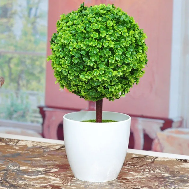 Прекрасные Искусственные цветы декоративные сосновые вишни шар в горшке