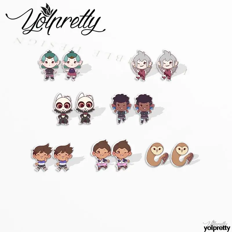 Новое поступление 2021 акриловые серьги-гвоздики из мультфильма Сова | Украшения и