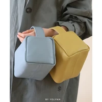 2021 spring and summer first layer litchi grain cowhide soft tofu small square bag portable pillow bag