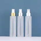 1 шт., 150 мл, матовый ПЭТ пластиковый флакон с распылителем жидкости, бутылочки с мелким Заправляемый спрей тумана с серебристой золотой крышкой, флакон для духов