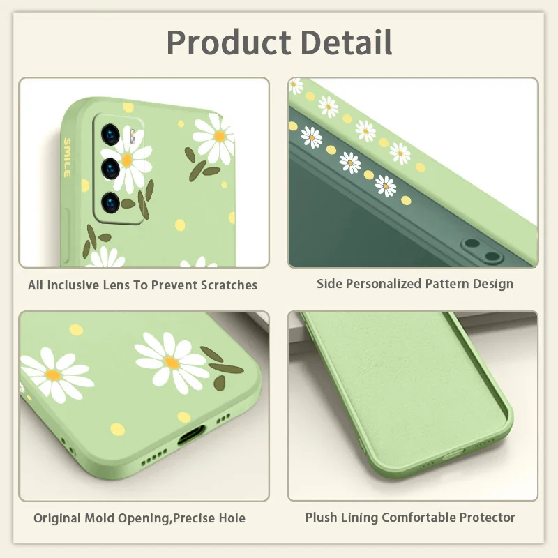 Flowers Liquid Silicone Case For Huawei P40 P30 P20 Pro Mate 40 30 20 Pro Lite P Smart 2021 Y7A Ultra Thin Soft Phone Cover Case