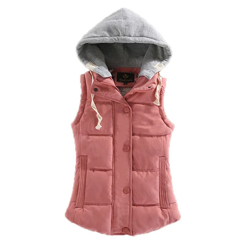 Женский хлопковый жилет на пуху универсальная короткая куртка большого размера