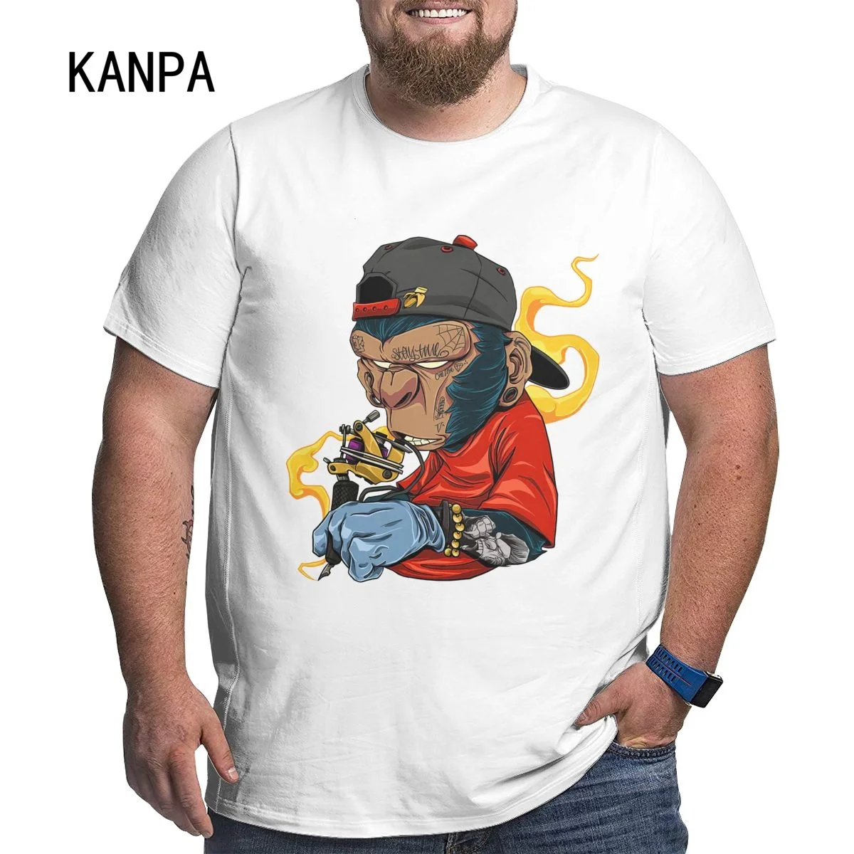 

Japanese Anime Men's 3D Printing T-shirt Harajuku Monkey T-shirt Oversized Sweatshirt Summer Street Short Sleeve Top Funny