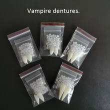 halloween party Fangs Decoration DIY Halloween Resin vampire teeth Props Horror 5g glue friends gifts Cosplay witch false fangs