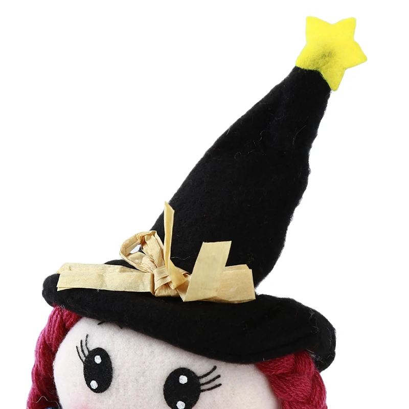 Broom/Ghost/Five-pointed Star Little Girl Halloween Pumpkin Doll Decoration Creative Plush Toy Ornament For Decorative | Дом и сад
