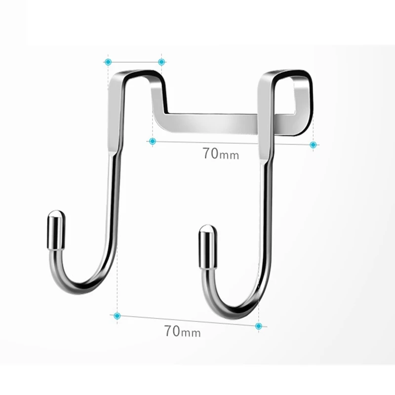 

4PC Over Door Hook S Shaped Strong Hook Stainless SteelDoor Back Hanging Door Hanger Holder for Kitchen Bathroom Bedroom