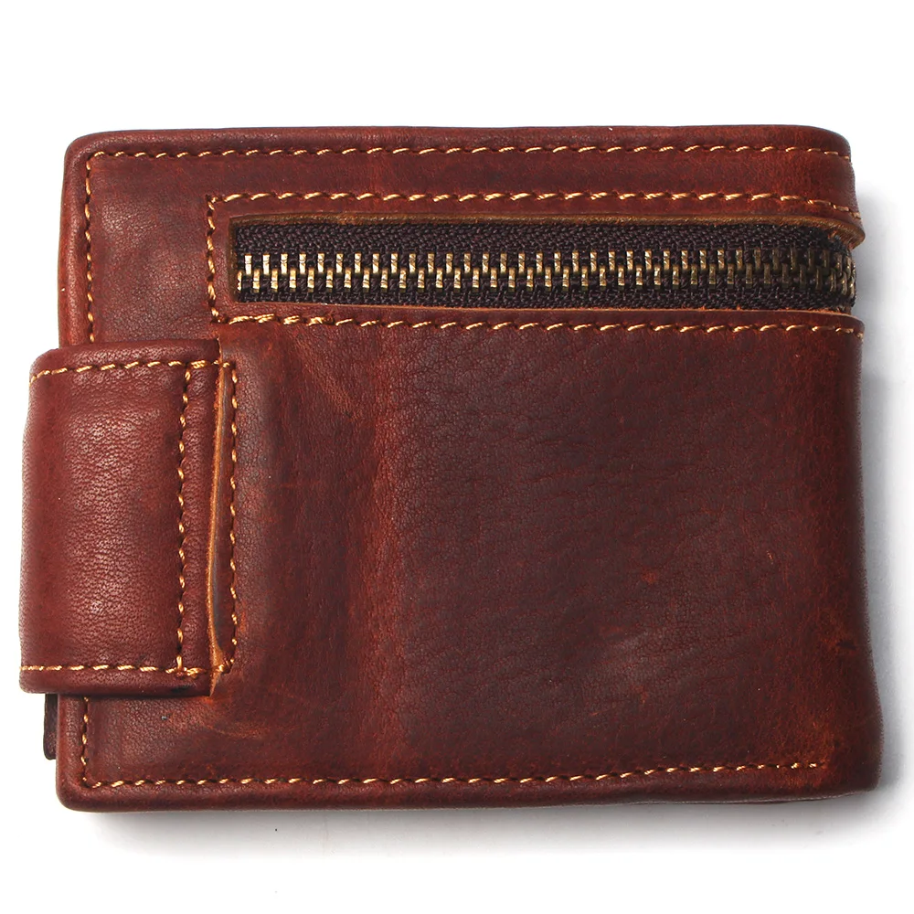 100% натуральные кожаные кошельки мужской кошелек на молнии мужское портмоне