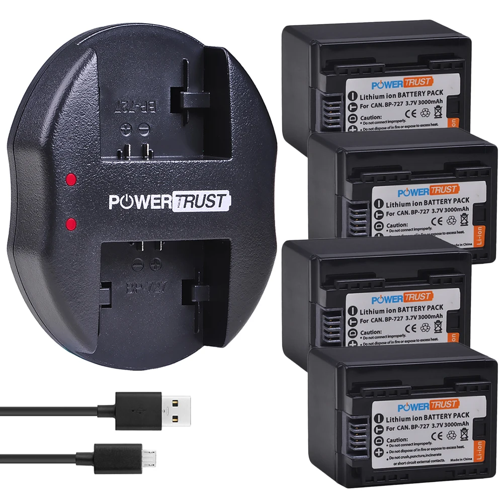 1X BP 727 BP727 аккумулятор и зарядное устройство для Canon 709 718 VIXIA HF R30 M50 M52 500 M56 M506 R36 R38 R306