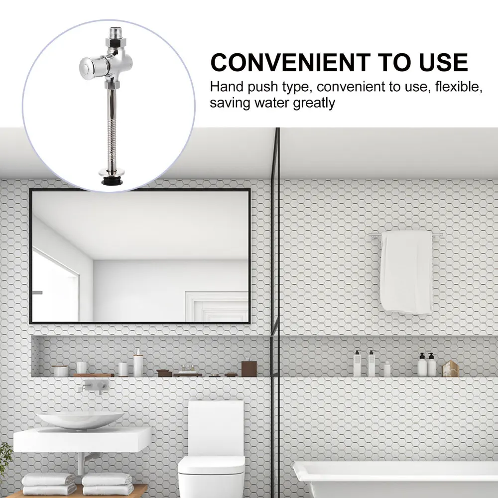 

Durable Toilet Urinal Flush Hand Pressing Flushing Tool Bathroom Supplies