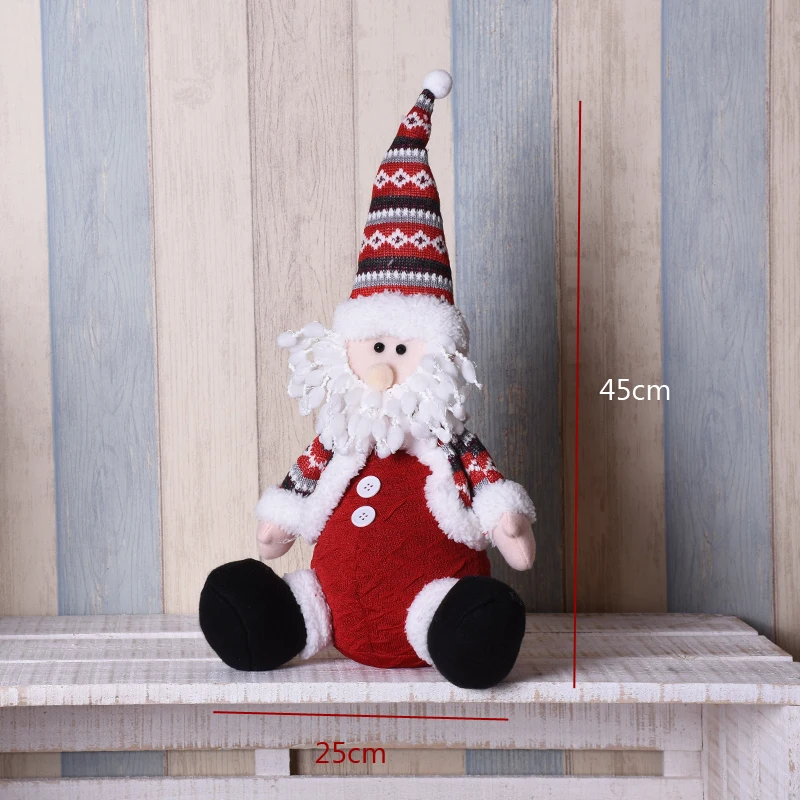 santa claus 249 Большие размеры Рождественские куклы выдвижной Санта-Клаус снеговик лося игрушки рождественские фигурки Рождественский подарок для ребенка красный орнамент с рождественской елкой - Цвет: santa claus 249