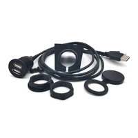 car dashboard flush mount dual usb 2 0 a male to 2x female extension cable 3ft
