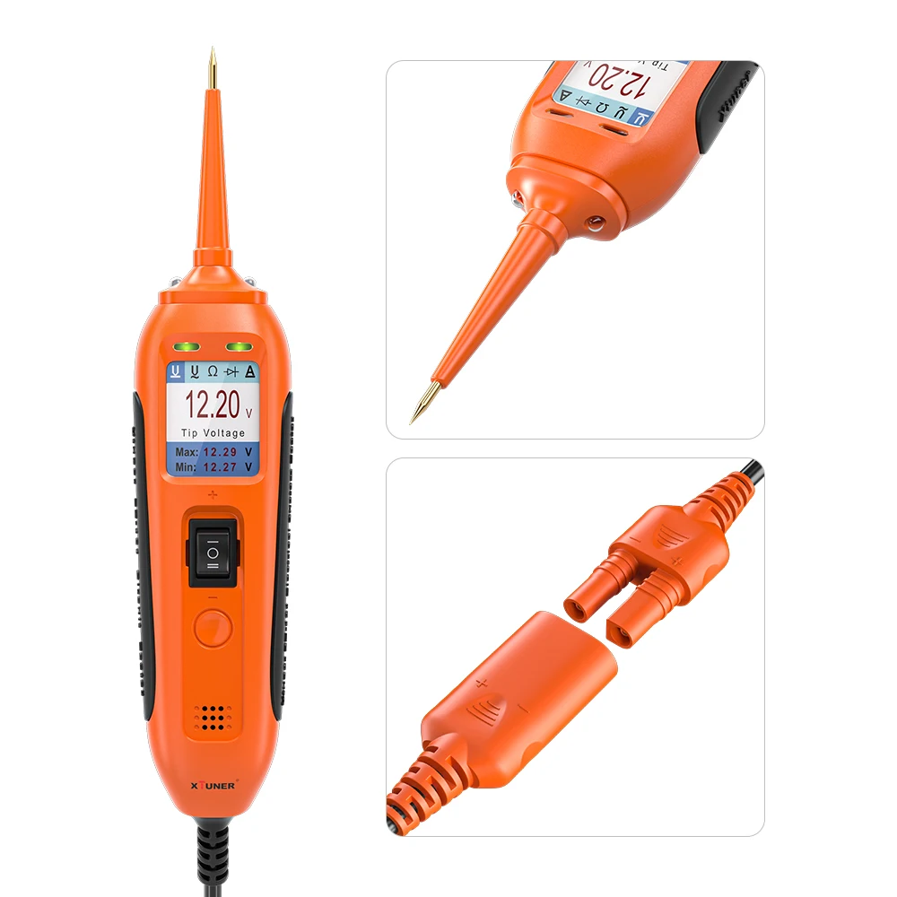 Xtuner PT101 Battey Tester 12V/24V Car Circuit DC/AC Power Probe Electrical System Diagnostics Tool Accessories | Автомобили и
