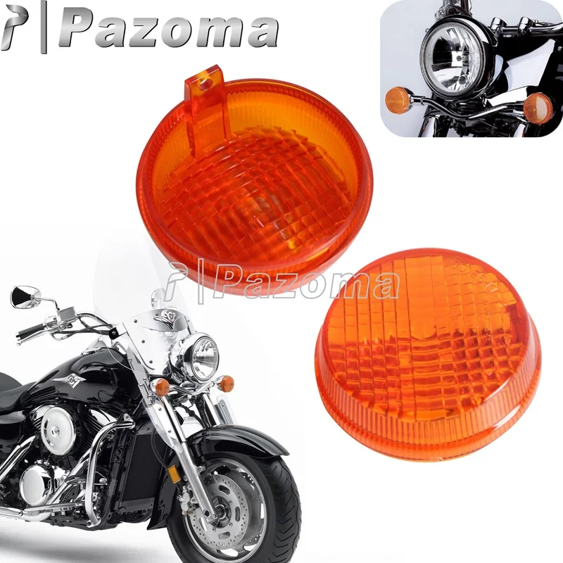 

Front / Rear 1 Pair Turn Signal Lens 2pcs Indicator Blinker Light Lens Cover For Honda Shadow VTX Cruisers Kawasaki Vulcan VN