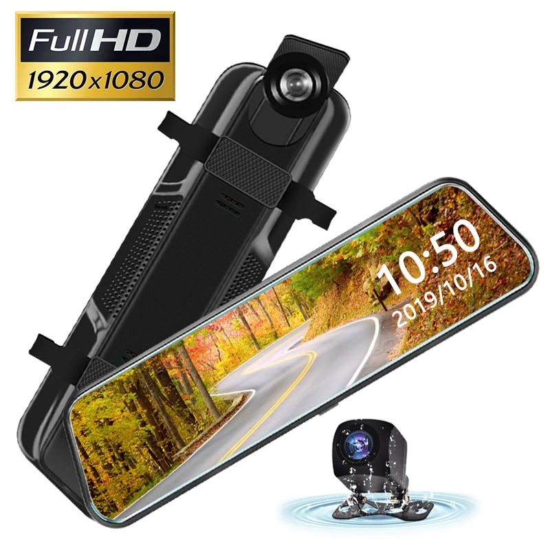 Видеорегистраторы для автомобилей с разрешением Full HD Dash Cam 10 дюймов потоковый